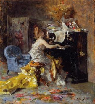 喬瓦尼 波爾蒂尼 Woman at a Piano